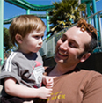Matt and Ellison Beck at the Boardwalk in Santa Cruz, CA